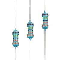 Vista 10 de 100pcs 1 ohm Resistor 1/4w (0.25 W) Resistencia fija de película metálica de tolerancia ±1%, múltiples valores de resistencia opcional