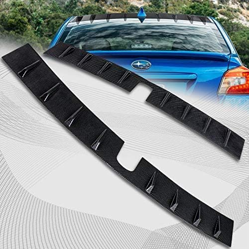 HDCAUTODEPOT, Shark Fin Rear Roof Vortex Spoiler Wing, Rain Guard, Window Protector, Fit for 15-21 Subaru WRX STI, Fit for 12-15 Subaru Impreza 4DR, Automotive Exterior Replacement (Carbon Style)