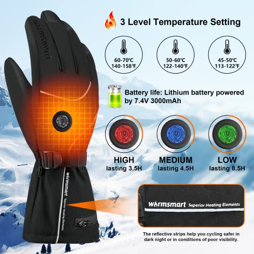 Beheizbare Handschuhe für Herren Damen,Beheizte Handschuhe Mit 7.4V 3000MAh Wiederaufladbare Batterie,3 Heiztemperatur… - Image 3