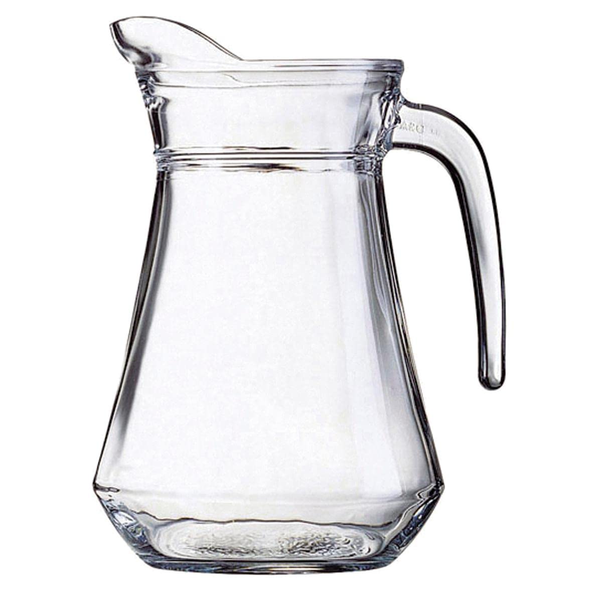 Luminarc - Broc à Anse Transparent - Verre Trempé - Compatible Lave-​Vaisselle - Préhension Facile - Fabrication en France - Pichet Contenance 1,​6 Litre