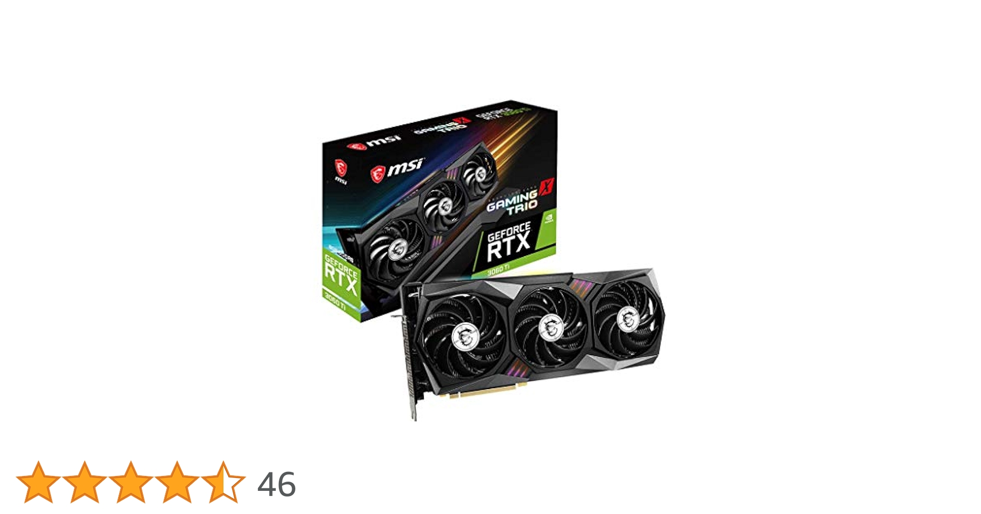 グラフィックボード・グラボ・ビデオカード MSI GeForce RTX 3060 Ti 8GB LHR Amazon | MSI GeForce RTX 3060 Ti GAMING X TRIO [ビデオカード