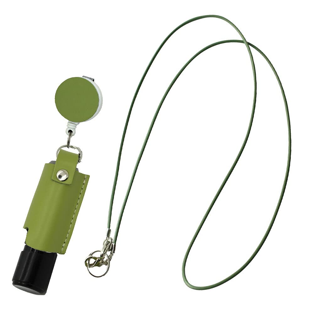 Amazon | クリップ付リール ストラップ 牛革 印鑑ホルダー はんこ