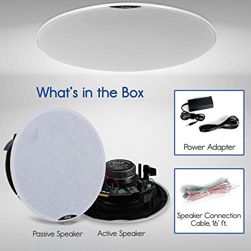 PYLE Paire d’enceintes Bluetooth universelles encastrées au plafond 2 voies 16,5 cm avec double cône en polypropylène et… - Les Beatles, Paul McCartney, John Lennon, RIngo Starr, George Harrison PYLE Paire d'enceintes Bluetooth universelles encastrées au plafond 2 voies 16,5 cm avec double cône en polypropylène et… – Image 8