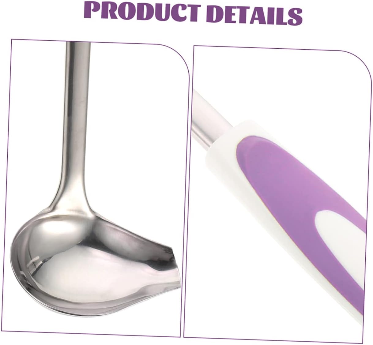 OUNONA 2pcs Stainless Steel Sauce Spoon with Ladle Pour Spout Non-Slip Gravy Ladle for Kitchen Utensils for Sauces Dressings and Gravies