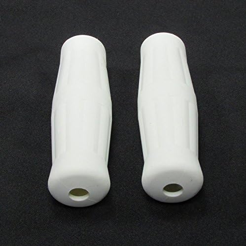 Miniatura 2 de Puños de goma estilo botella de soda blanca para uso con barras de manillar de 1 pulgada y cables exteriores - Harley Bobber Chopper Cafe Racer