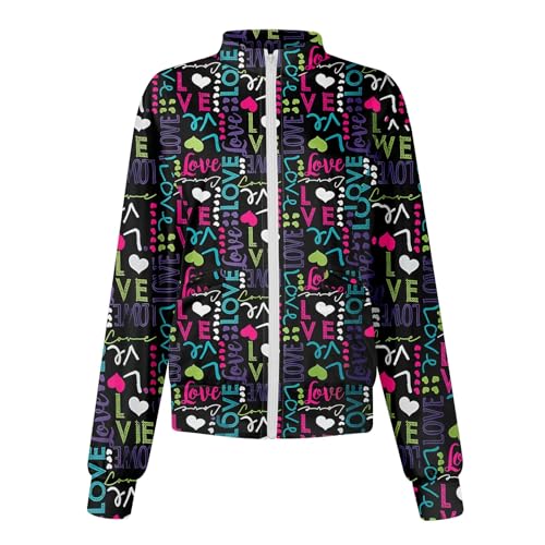 Scrub Jackets for Woman Zip Up Long Sleeve Tops Print Plus Size Womens Scrubs for Women Nursing Shirts with Pockets
