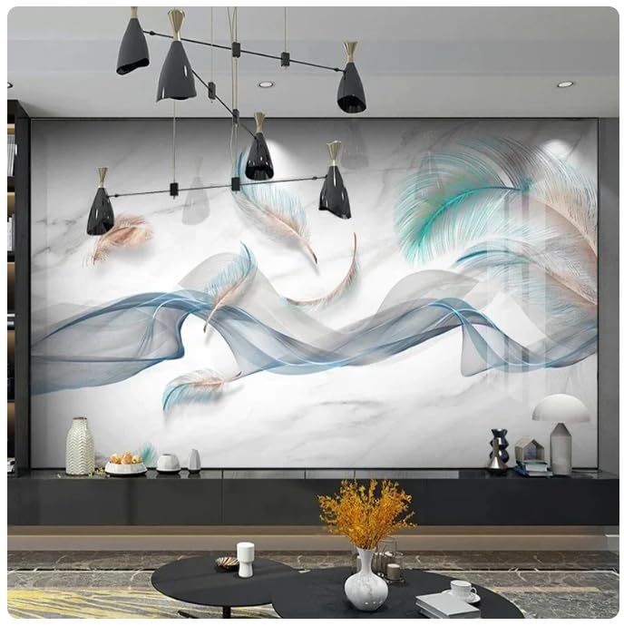 Papier peint intissé masquer imperfections mur grand poster marbre 3D salon 350x256