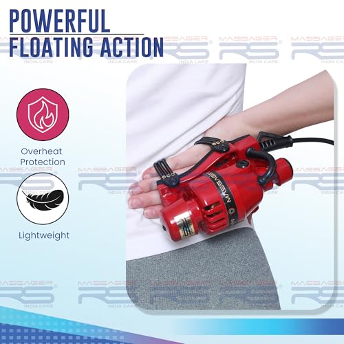 Image of Professional Electric Head Massager - Deep Tissue Scalp Relaxer with Floating Vibration Tech | Stress Relief for Migraines & Hair Growth | Dual Speed, Ergonomic Handheld Design (Red)