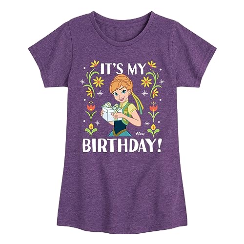 Disney Frozen - Anna It's My Birthday - Toddler & Youth Girls Short Sleeve Graphic T-Shirt
