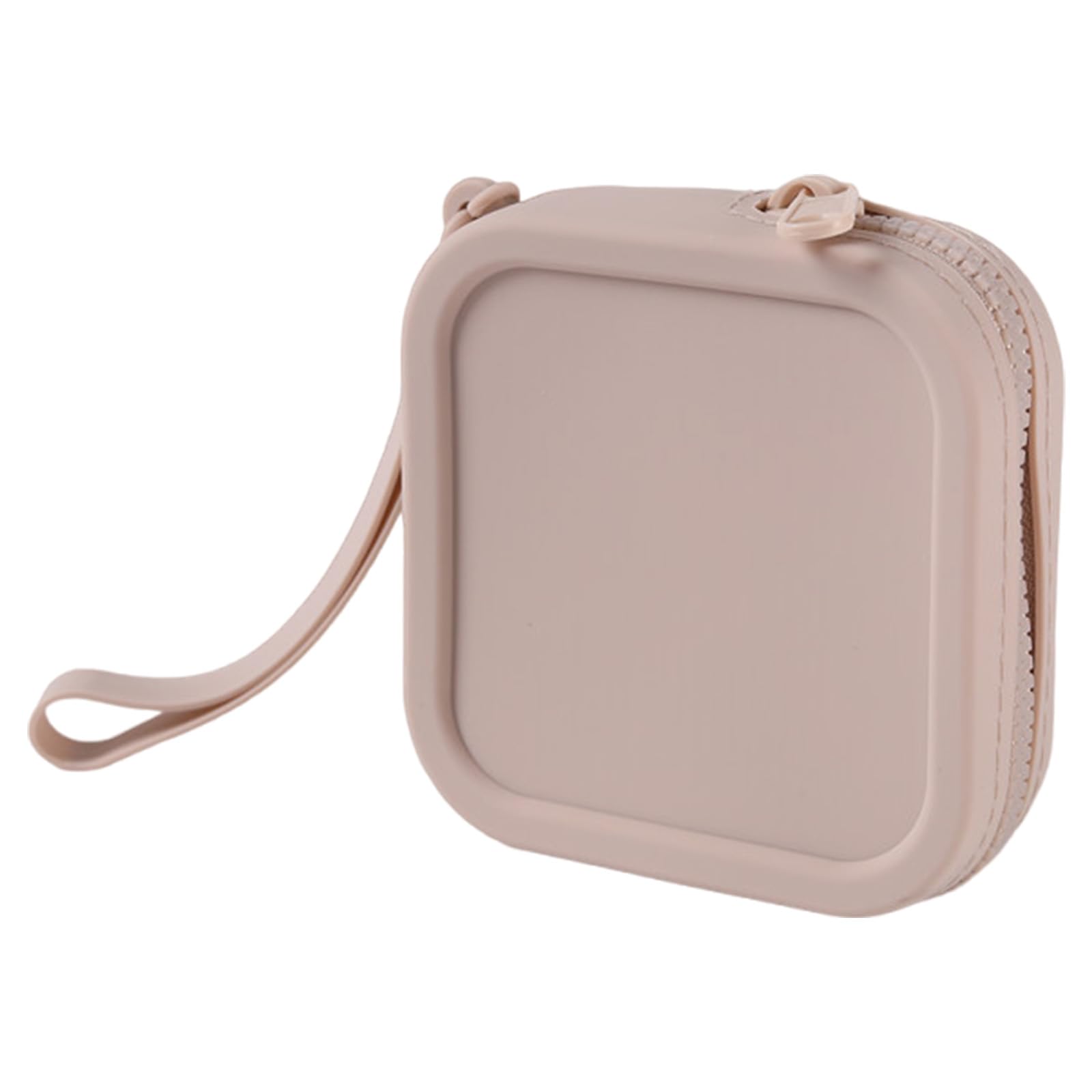 QUEENYARD Small Silicone Purse Bag,Small Square Silicone Purse Coin Bag Wallet Cosmetic Charging Cable Storage Case For Women Student