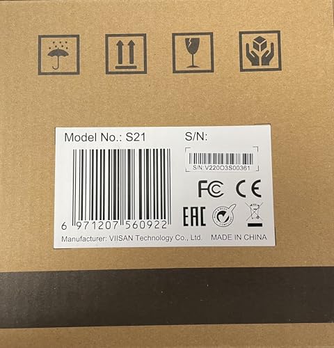 VIISAN S21 A2 Overhead Scanner | 23MP & 600dpi Dokumenten- & Buchscanner | Automatische Seitenkorrektur, OCR in 130+ Sprachen, LED-Licht, ideal für Archivierung, Schule & Büro