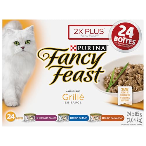 Fancy Feast Grilled Wet Cat Food, in Gravy Variety Pack 3 Flavours - 85 g Can (24 Pack) - Image 3