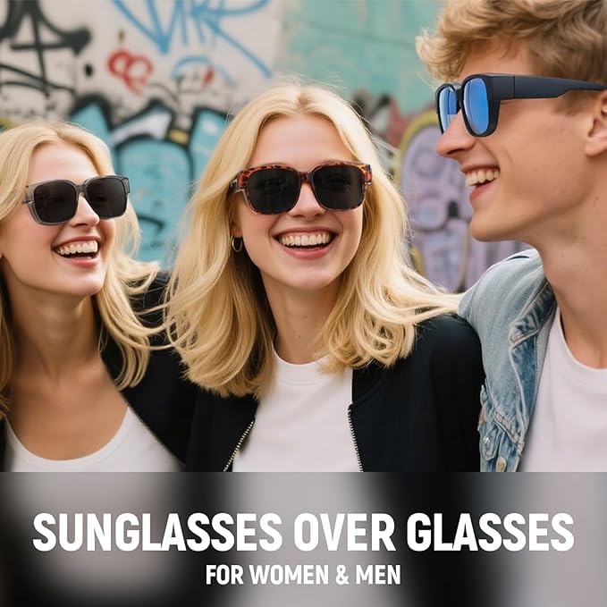 Image of HAOLOTA Polarized Sunglasses Over Glasses Women Wrap-Around Glasses Small Shapes Driving Fishing UV400 Protection