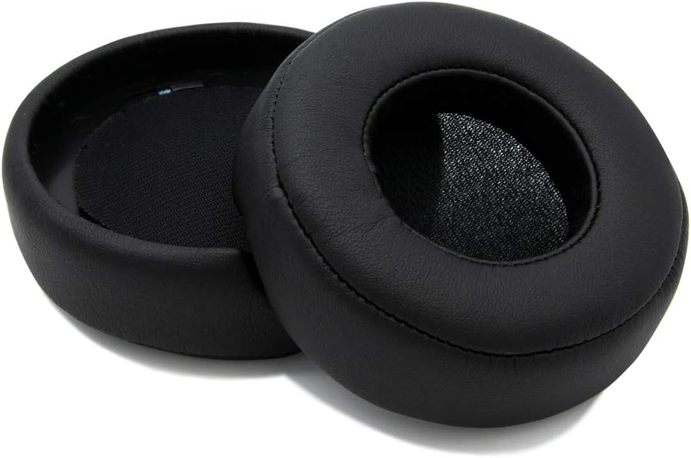MMOBIEL Ear Pads Cushions Compatible with Monster Beats by Dr. Dre Pro Detox Headphones Protein Leather (Black)