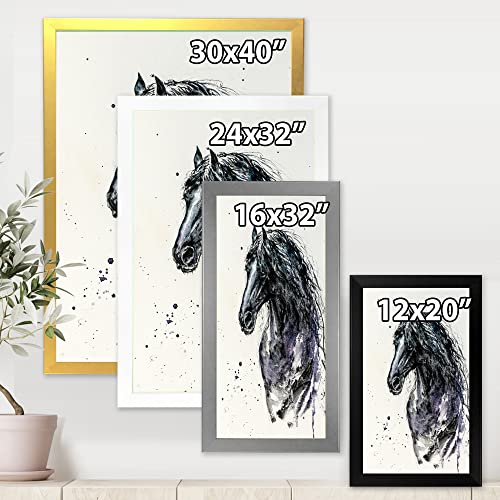 Portrait de cheval frison pour une décoration chaleureuse