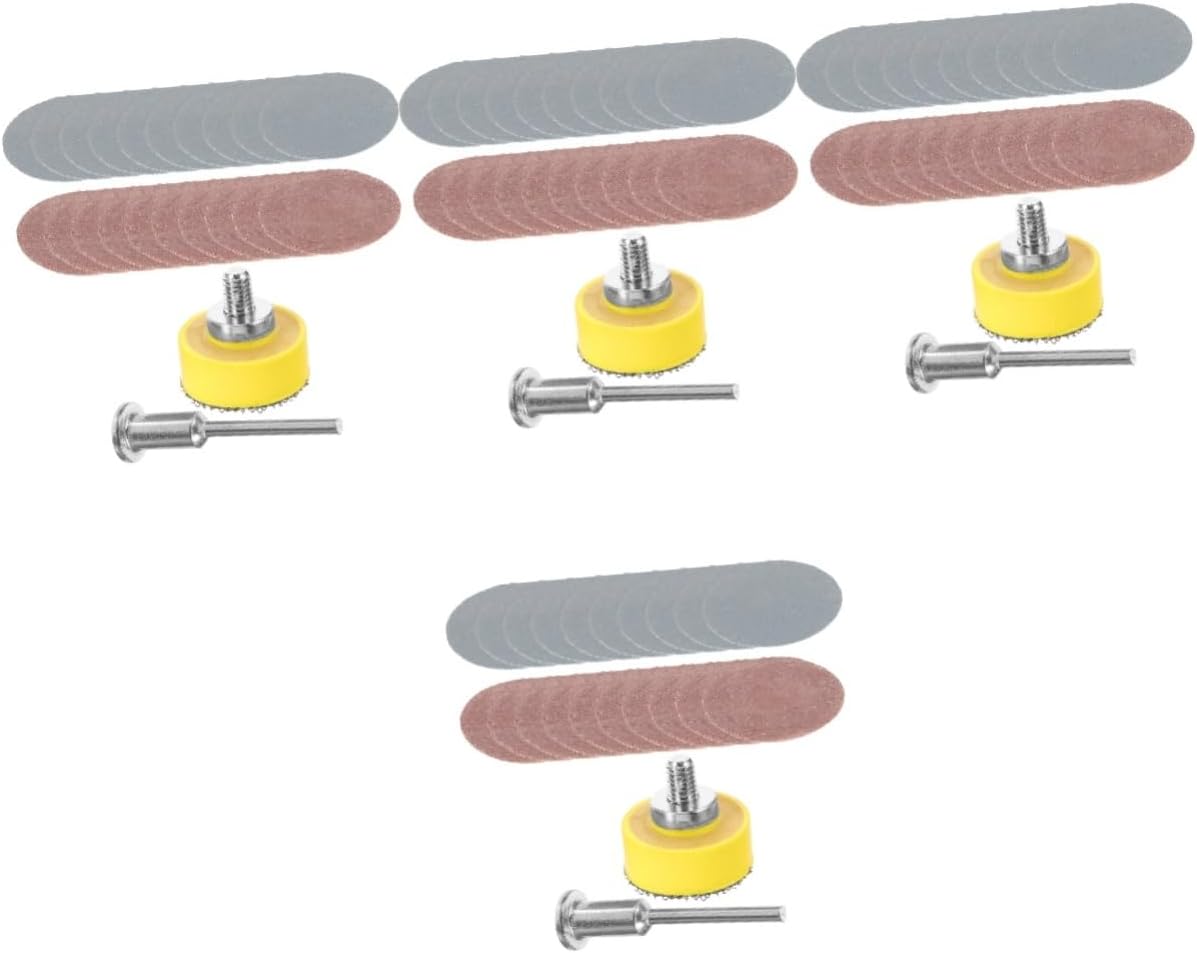Sandpaper,4 Sets Sanding Paper Kit Hook and Sanding Pad Multi Tool Sanding Pads Sand Paper for Sanding Discs Drill Sanding Sponge Screwdriver Oscillating Tool Machine Sandpaper Sander Metal
