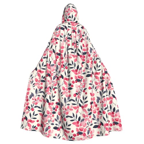 peiyeety Cape à capuche pour Halloween, motif houx de Noël, pour femme et homme, déguisement de cosplay, fête de vacances