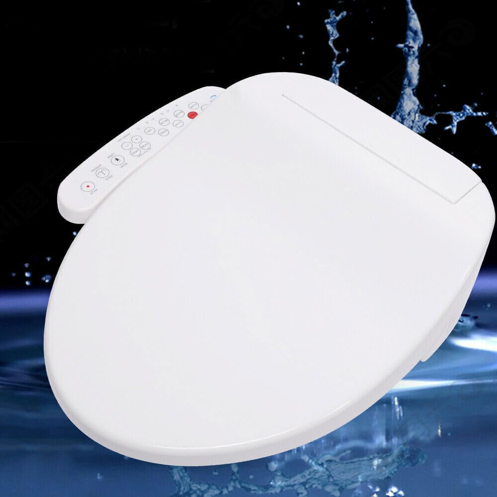 Asiento de inodoro inteligente con bidé inteligente, 1600 W, asiento de bidé inteligente con manguera de entrada de agua, ahorro de energía, asiento calentado, desodorización y bidé