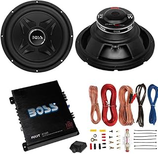 2 Boss CXX12 12" 2000W Car Audio Power Subwoofer Sub+ Mono Amplifier+Amp Kit