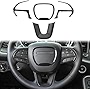 Voodonala ABS Carbon Fiber Steering Wheel Cover Trim, for 2015-2022 Dodge Challenger Charger, for 2014-2022 Dodge Durango for Jeep Grand Cherokee SRT8, 4pcs