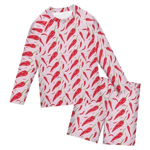 Red Pepper Baby Boys' Toddler Long Sleeved Rashguard Swim Bathing Suit Set B0404779