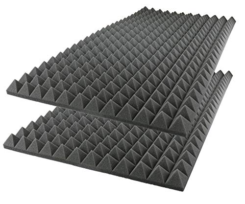 Foamily Acoustic Foam Sound Absorption Pyramid Studio Treatment Wall Panel, 48