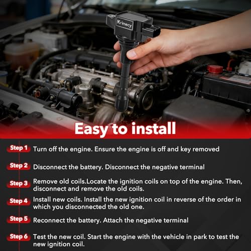 UF550 Ignition Coil Packs and Iridium Spark Plugs Fit for Nissan Murano Maxima Altima Pathfinder Quest 350Z/ Infiniti EX35 FX35 G25 G35 JX35 M35 M35h Q50 Q70 QX60 3.5L V6 by Krimocy - Used condition - Image 7
