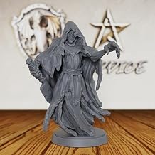 Tabletop Unpainted Miniatures for TTRPG - 28mm Scale Spectral Wraith Minis Figurine for Dungeon Masters, Undead Fantasy RPG Accessory Figure - Ghost Knight AS446