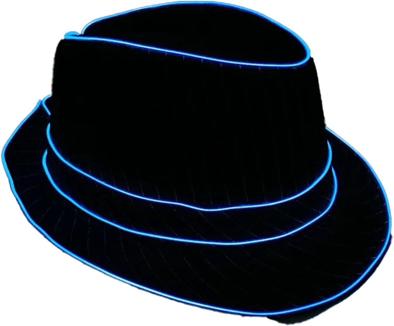 LED Fedora Hat Event Concert Nightclub Masquerade Jazz Top Cap Men Women Led Panama Gangster Hats-Type 1-