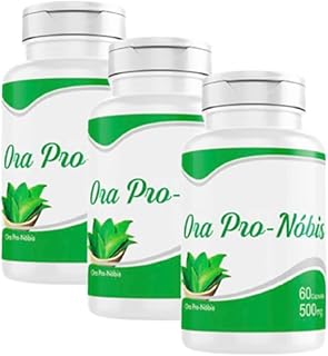 Ora Pro Nóbis 500mg 60 Cápsulas - 3 Potes
