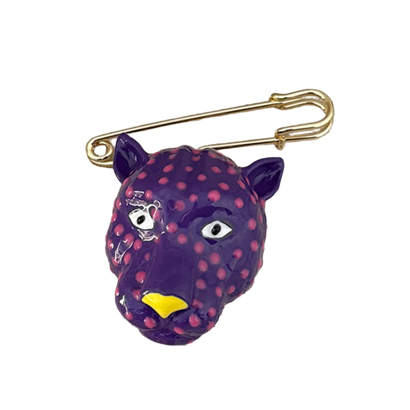 Maxtonser Artistic Enameled Leopard Brooch Oversized Alloy Eye Catching Accessories For Jackets Coats Bags Trendy Decoration