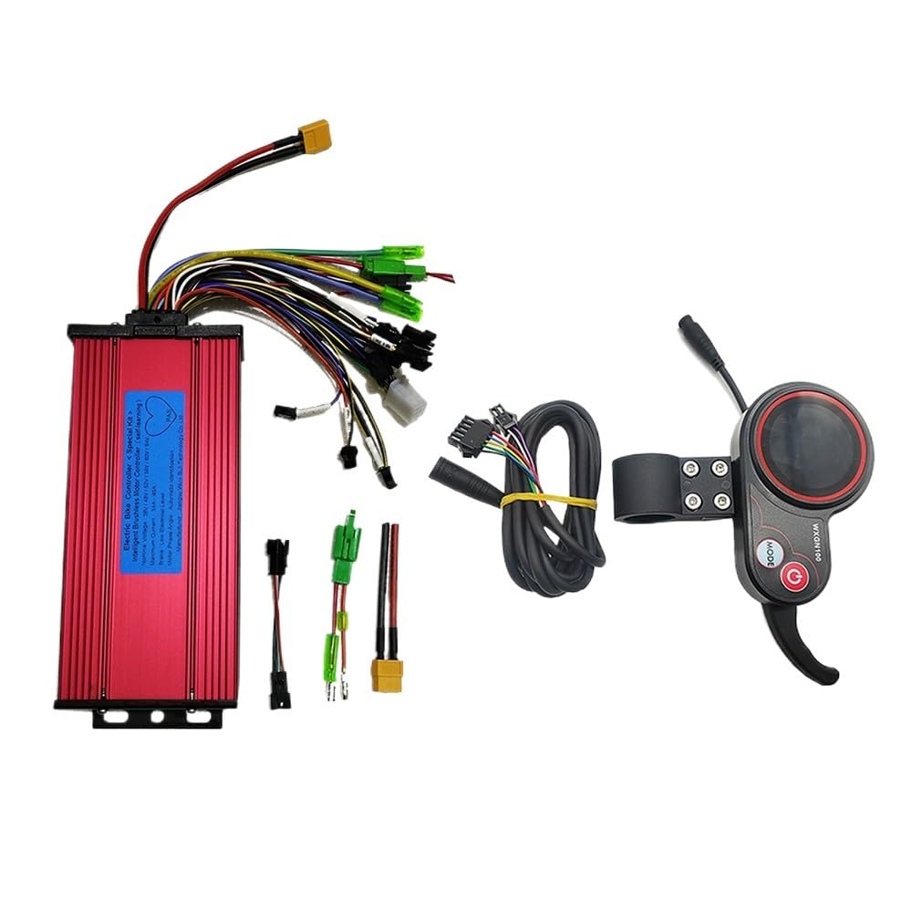 Centralina Monopattino Elettrico Regolatore del motorino della bici elettrica 36V 48V 60V 1200W 1500W 2000W con l'acceleratore pollice display LCD(36V-64V 34A-40A kit)
