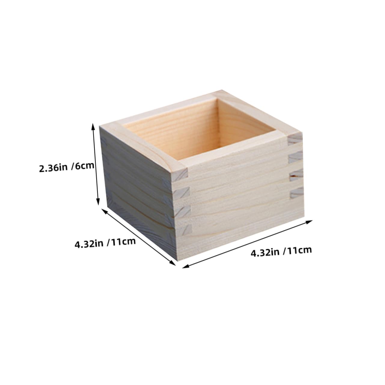 KICHOUSE Versatile Sake Cup Storage Wooden Cup Organizer Box Japanese Style Sake Holder for Sushi