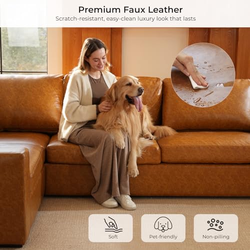 Luxury Leather Sectional Couch Modern