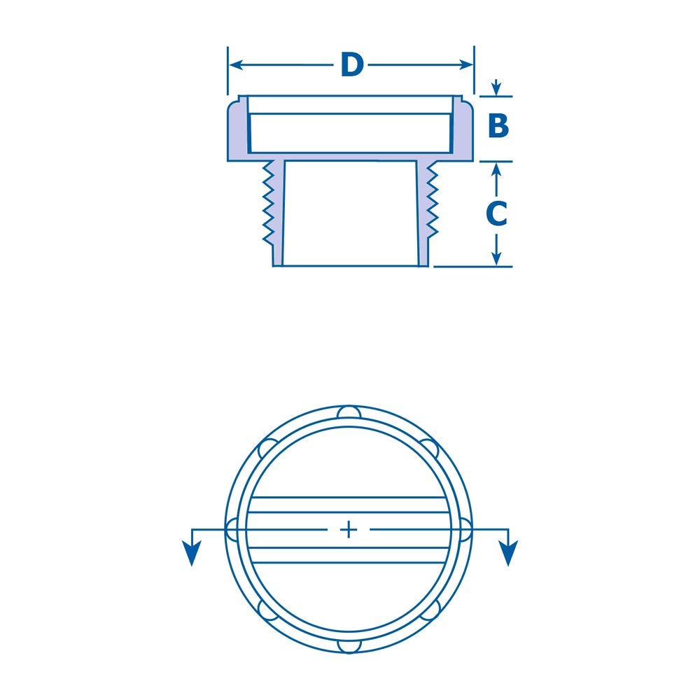General Purpose Plugs for BSP Threads - General Purpose Plug For G1/4 BSP Threads Red PP MOCAP GPB0250RD4 (qty100)
