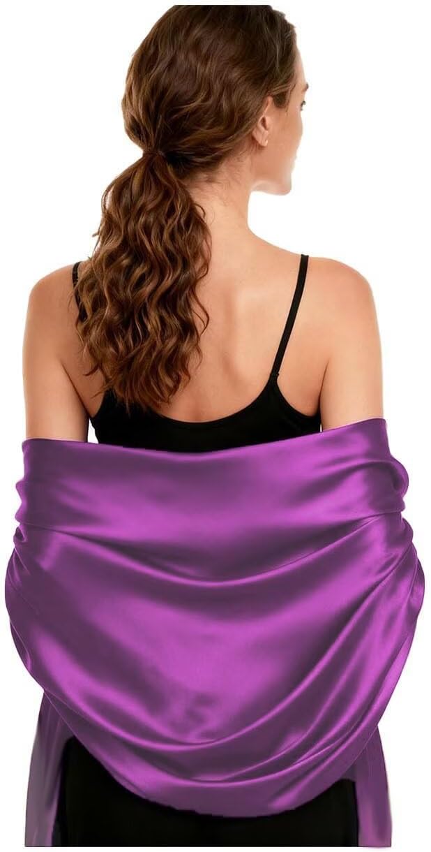 Shawls and Wraps for Evening Dresses Satin Shawl Wraps for Women Wedding Formal Shawl