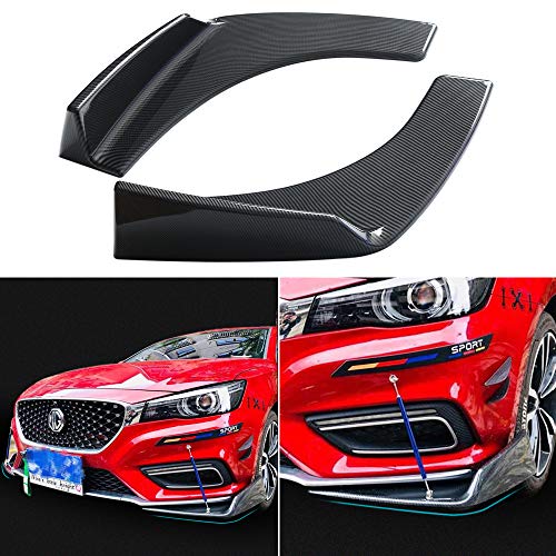 DTOUCH RACING Universal Fit Front Bumper Lip Black Carbon Fiber Splitters Winglets Canards