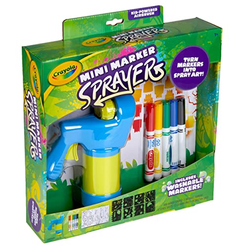 Crayola Mini Marker Sprayer, Marker Airbrush Kit, Gift For Kids, 7, 8, 9, 10 #TOP3