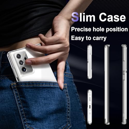 Image of Case for Samsung Galaxy Note 20 Ultra, Military Grade Drop Protection Phone Case, Yellowing Resistant, Anti-Scratch Hard PC Back, Shockproof Hard Ultra-Thin Protective Cover, Clear