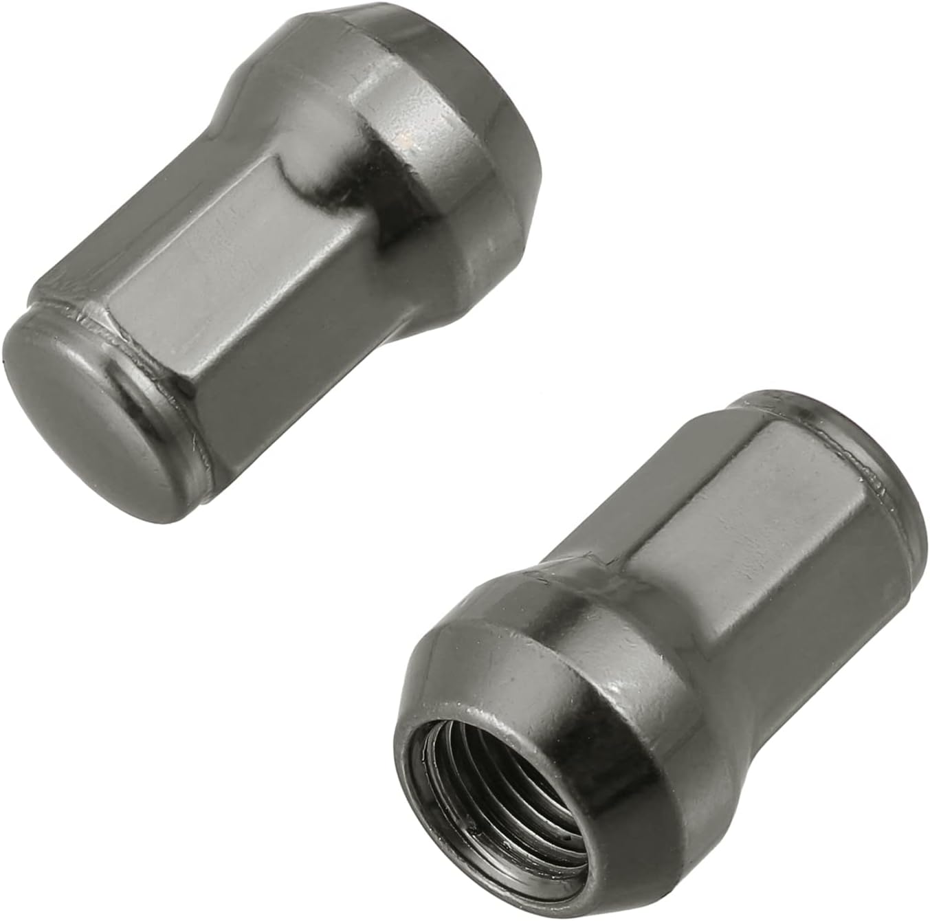 ACROPIX M12 x 1.25 Car Lug Nuts Cone Seat Closed End Bulge Acorn Hex Wheel Nut with Socket Key Titanium Tone - Pack of 20