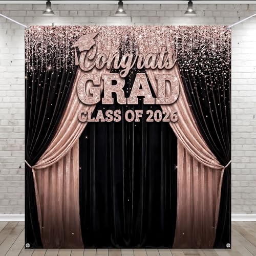 Fondo para Graduación Clase 2026 Rose 180x200 cm miniatura 1