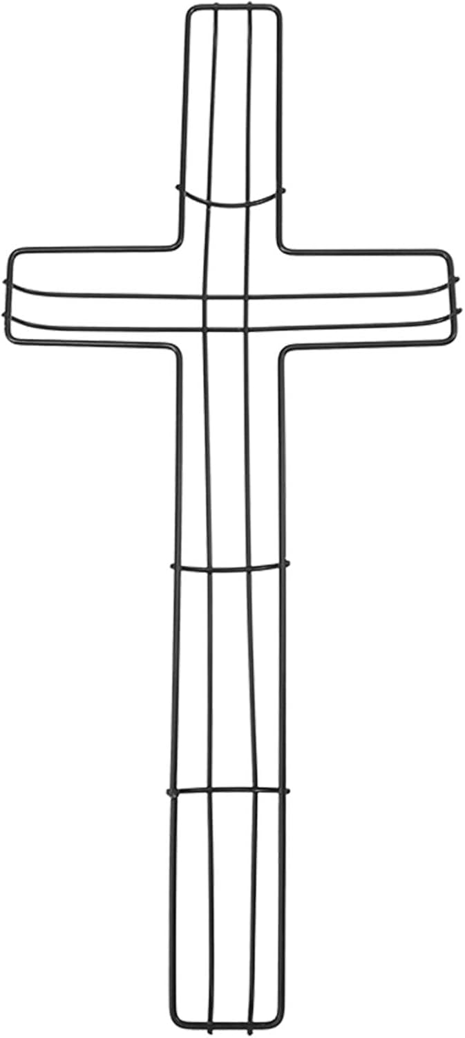 CrossShaped Wire Wreath Frame Metal Wire Garland Form
