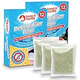 SOL 24pk Dehumidifier Bags - Interior Dehumidifiers Disposable for Home, Wardrobe & Car - Moisture Absorbers with Damp Control & Odor Removal - Compact & Portable - Fits in Small Area
