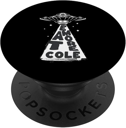 UFO Alien Abduction Vintage Eat More Cole Vintage PopSockets Standard PopGrip