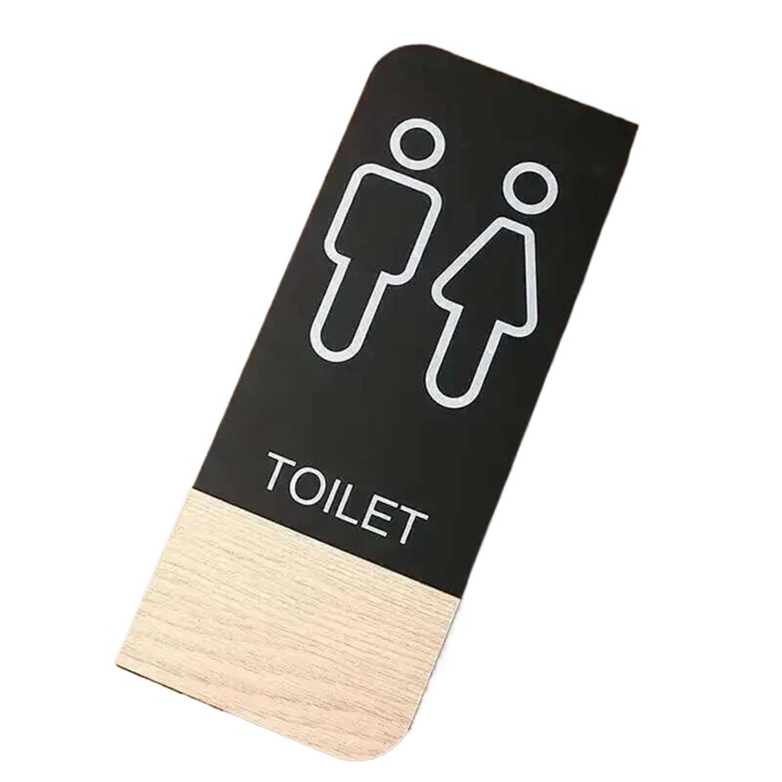 Toilet Sign Sign Sticker Wall Signage Plate Toilet Men Women Wc Bathroom Restroom Washroom Door(Color 7)