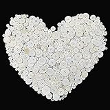 Esoca 650Pcs White Buttons for Crafts Assorted Sizes Bulk White Craft Buttons for Arts, DIY Crafts, Birthday Decoration, Party Decor