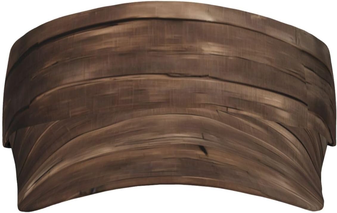 Rustic Old Barn Wood Print Sun Visor Hats for Women Men Adjustable Sports Golf Running Sun Caps Black