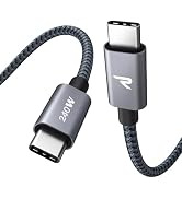 240W RAMPOW USB C ケーブル PD3.0対応 超高速充電 データ転送 断線防止 高耐久ナイロン iPhone17/Air/16/16e/15 充電 MacbookPro/iPad...