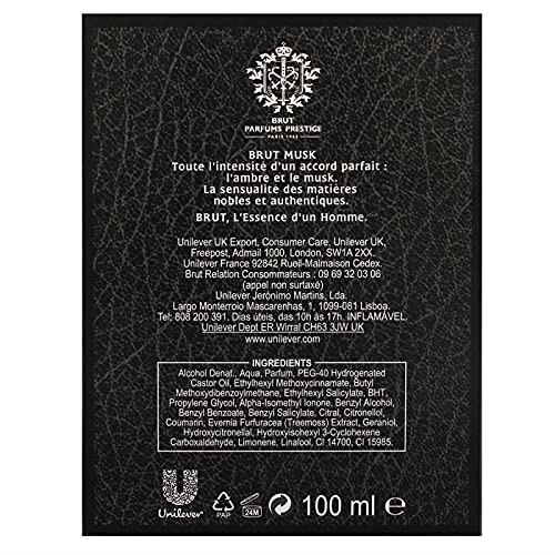 BRUT - Eau De Toilette Vaporisateur Musk 100Ml - (Lot De 3)