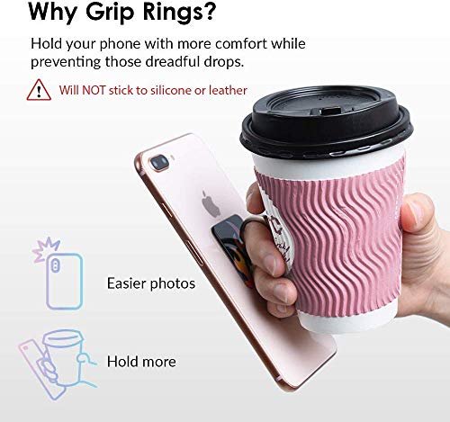 Image of Velvet Caviar Cell Phone Ring Holder - Finger Ring & Stand - Improves Phone Grip Compatible with iPhone, Galaxy and Most Cases (Except Silicone /Leather) - Daisy